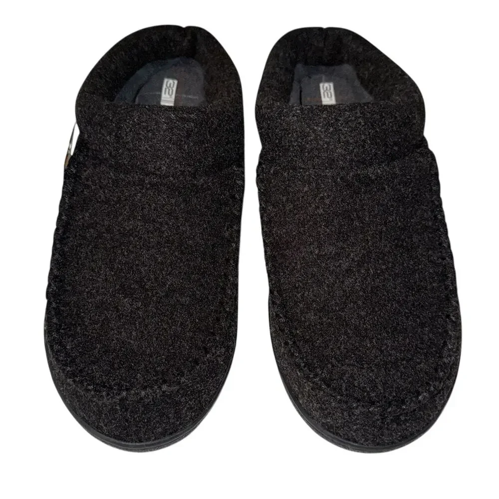 Slippers for Men's 32 degrees Indoor Outdoor Black Slip On Memory Foam SZ/M 9-10
